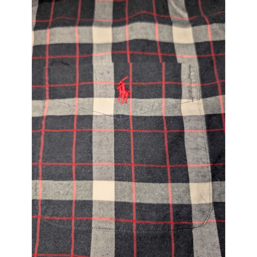 VTG 90's Polo Sport Ralph Lauren Sportsman Plaid Flannel Button Down Shirt XL - Picture 5 of 7